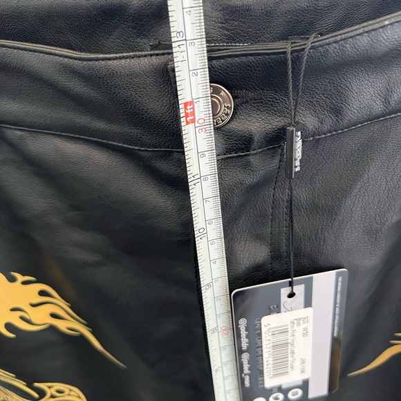 NWT Jaded London tattoo print vegan leather trousers - Picture 7 of 11